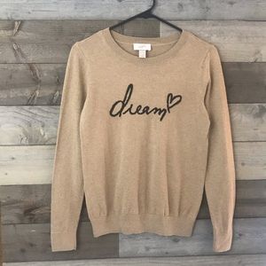 LOFT Tan “ Dream “ Sweater